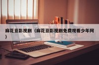 麻花豆影视剧（麻花豆影视剧免费观看少年阿）